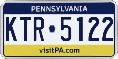 PA license plate KTR5122