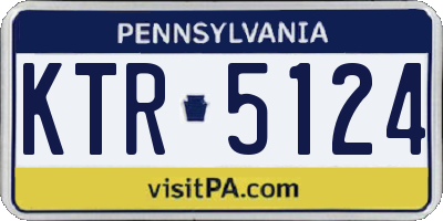 PA license plate KTR5124