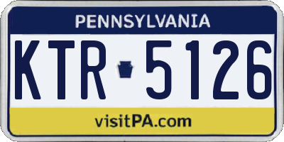 PA license plate KTR5126