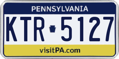 PA license plate KTR5127