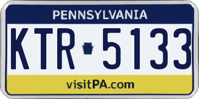 PA license plate KTR5133