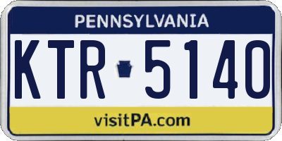 PA license plate KTR5140