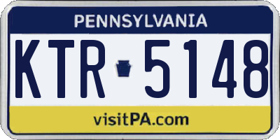 PA license plate KTR5148