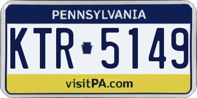 PA license plate KTR5149