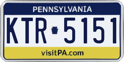 PA license plate KTR5151