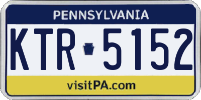 PA license plate KTR5152