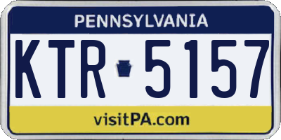 PA license plate KTR5157