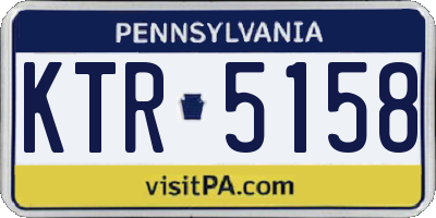 PA license plate KTR5158