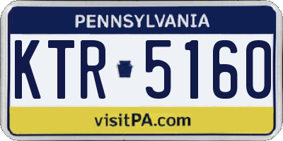 PA license plate KTR5160