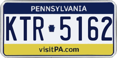 PA license plate KTR5162
