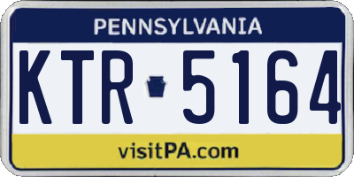 PA license plate KTR5164