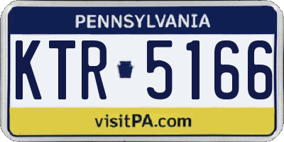PA license plate KTR5166