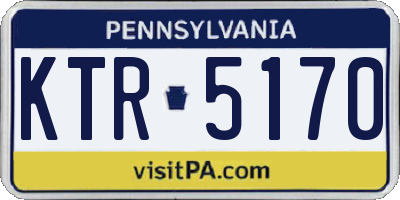 PA license plate KTR5170