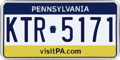PA license plate KTR5171
