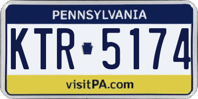 PA license plate KTR5174