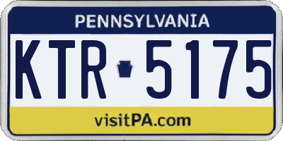 PA license plate KTR5175