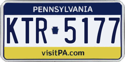 PA license plate KTR5177