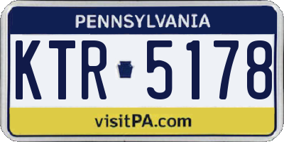 PA license plate KTR5178