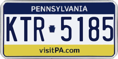 PA license plate KTR5185