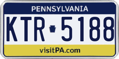 PA license plate KTR5188