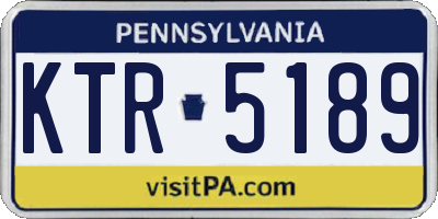 PA license plate KTR5189