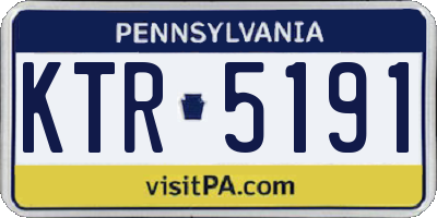 PA license plate KTR5191