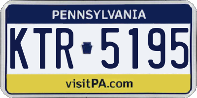 PA license plate KTR5195