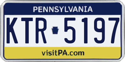 PA license plate KTR5197