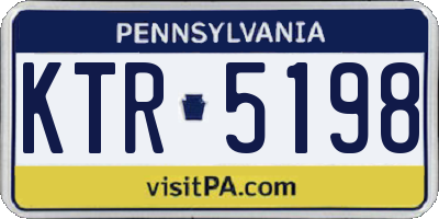 PA license plate KTR5198