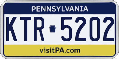 PA license plate KTR5202