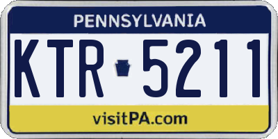 PA license plate KTR5211