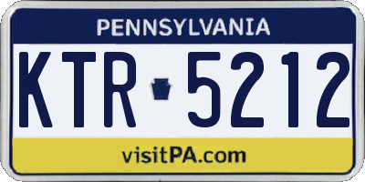 PA license plate KTR5212
