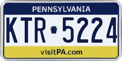 PA license plate KTR5224