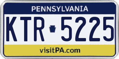 PA license plate KTR5225