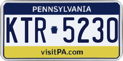PA license plate KTR5230