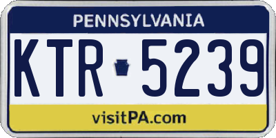 PA license plate KTR5239