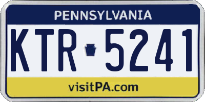 PA license plate KTR5241