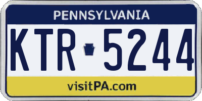 PA license plate KTR5244