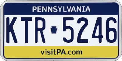 PA license plate KTR5246