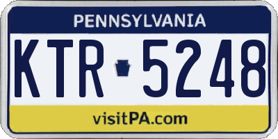 PA license plate KTR5248