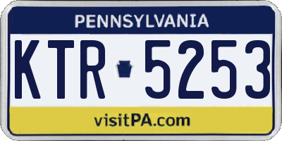 PA license plate KTR5253