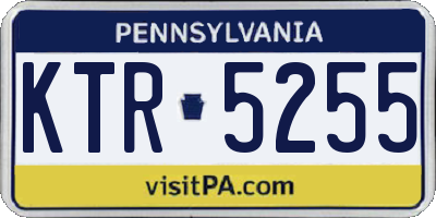 PA license plate KTR5255