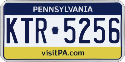 PA license plate KTR5256
