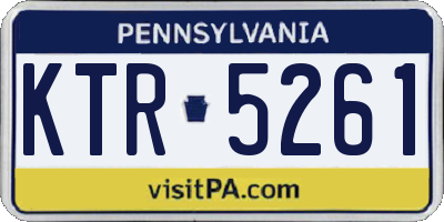 PA license plate KTR5261