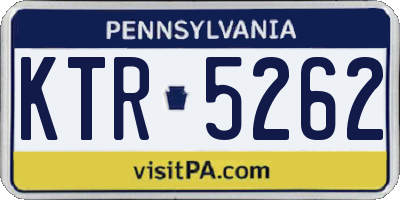 PA license plate KTR5262