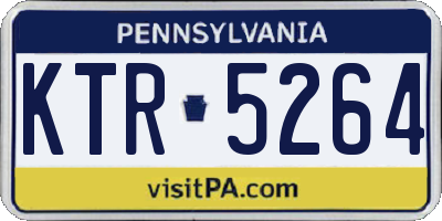 PA license plate KTR5264