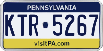 PA license plate KTR5267