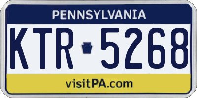 PA license plate KTR5268