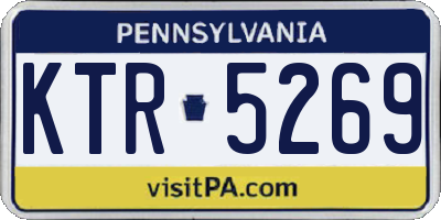 PA license plate KTR5269