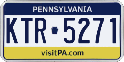 PA license plate KTR5271